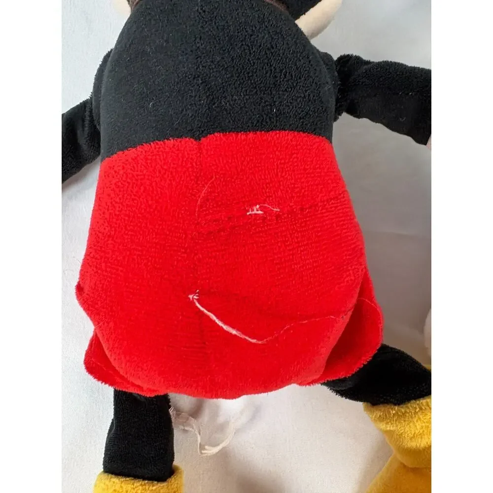 Disney Plush Lot Mickey Mouse Donald Duck Pluto Sparkle 4 Pc Set Used